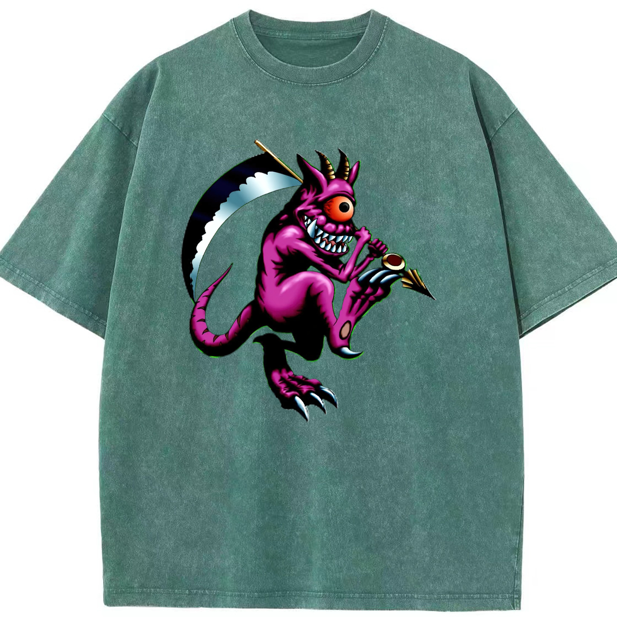 （画像用） 遊☆戯☆王 Yu-Gi-Oh! 綿100% ヴィンテージ風 半袖Tシャツ（フロントプリント）